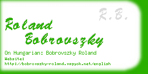 roland bobrovszky business card